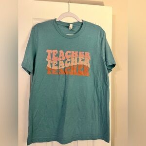 Bella Canvas Blue and Orange Short Sleeve Tee